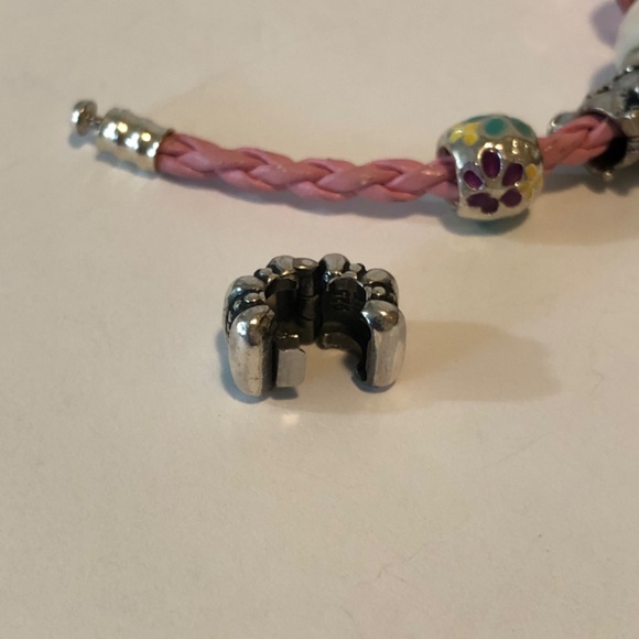 Pandora Pink Leather Bracelet & Jewelry Bundle - Picture 4 of 12